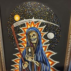 Holy Death Artwork Santisima Muerte Original Painting Mexican Art