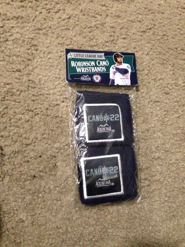 Seattle Mariners Cano wrist bands.