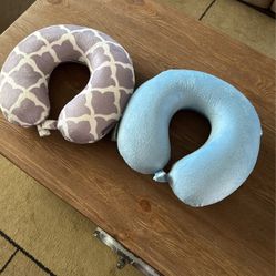 Two Travel Pillows Used Once 