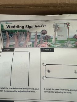 Wedding Welcome Sign Stand- Gold
