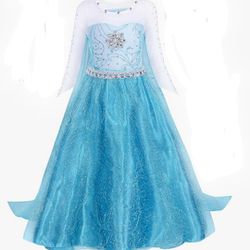 Elsa Coronation Dress for Girls The Frozen Costume Princess Elsa Dresses Halloween Outfits Birthday Party Ball Gown

