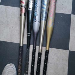 5 32" Aluminum Bats For Sale. Must Buy All $100