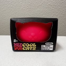 Nee Doh Needoh Schylling Cool Cat Kitten Pink Stress Sensory Fidget Toy Squeeze