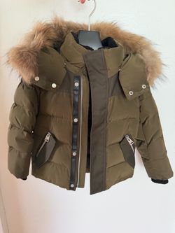 Toddler Mackage Olive Puffer Jacket with Fur Hood