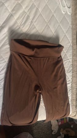 brown flared leggings