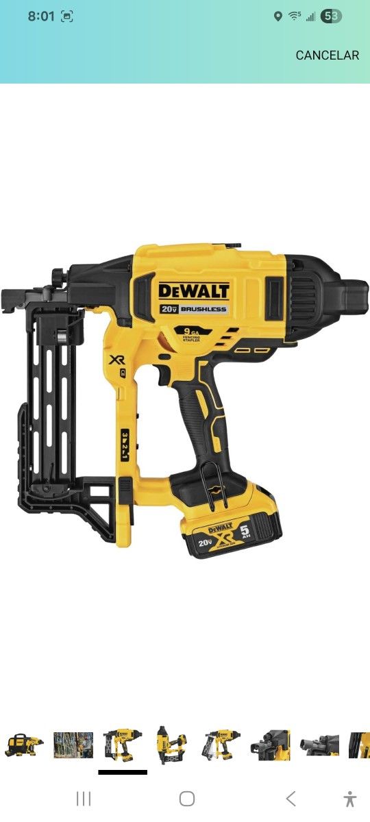 DEWALT DCFS950P2 20V MAX XR FENCING STAPLER KIT GA CORDLESS