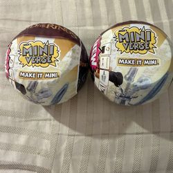 Lot Of 2 Miniverse Make It Mini Lord Of The Rings Ball Mini Verse