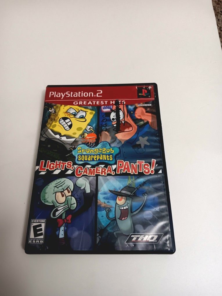 Sponge Bob Square Pants Lights Camera Pants Playstation 2 Game