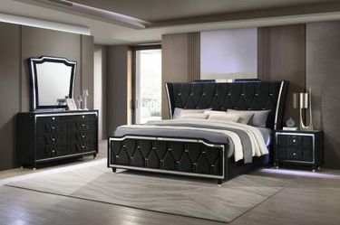 Four Piece, Queen Bedroom Set With Queen, Bed Frame, Dresser, Mirror, And Nightstand On Sale Now Don’t Miss