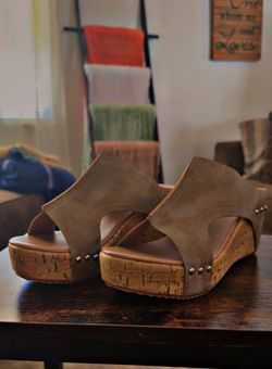 8-8.5 Suede Studded Wedges