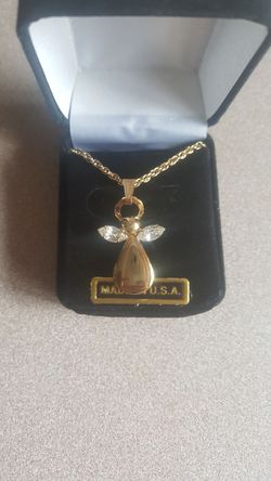 Angel locket pendant