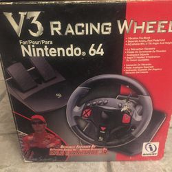 N64 Steering Wheel And Pedals 1997 BRAND NEW