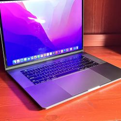 Apple Macbook Pro. 15” Retina Touch Bar, I7, 16GB RAM 512GB SSD DRIVE $460