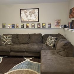 Brown Right Arm Sectional