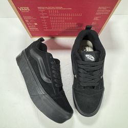Vans Knu Stack Chunky Platform Black Sneakers Women Size 9 Men Size 7.5