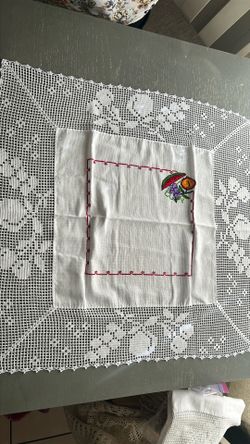 Punto de Cruz crochet doilie  27x26