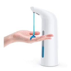 LUBEX Automatic Soap Dispenser, Battery Operated Electric Countertop Soap Dispenser with Infrared Motion Sensor Waterproof Base for Bathroom Kitchen 1