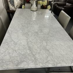 BRAND NEW Dining Table Set (MARBLE)