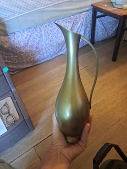 Solid brass vase