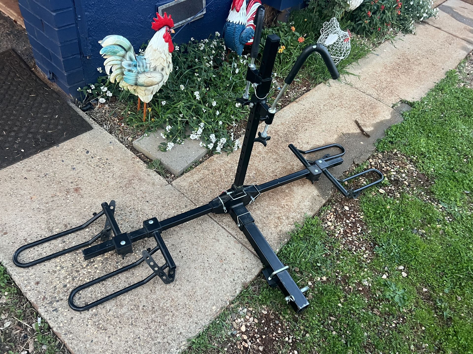 Nice Bike Rack for 2 inch hitch holds two bikes securely to the back of your vehicle