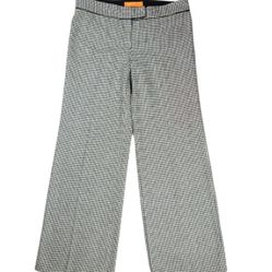 cynthia steefe Houndstooth High Rise Straight Leg Trouser Pants 12