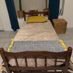Vintage wooden beds