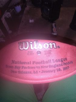 Super Bowl 31 1997 Autographed Brett Favre Game Football