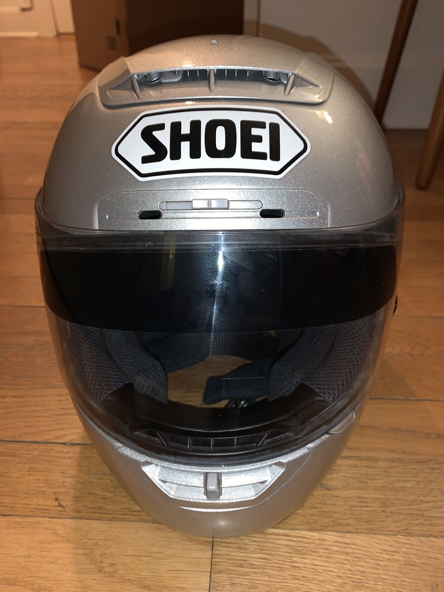 Shoei X-Eleven X-11, Gloss, Silver Motorcycle Race Helmet, Large