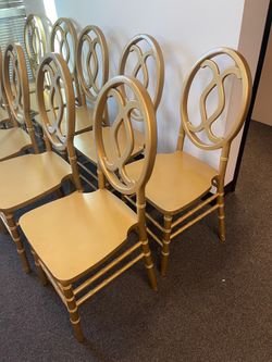Bundle of 6 New Chairs  Ballroom wood Stack Chairs – Gold | Commercial Grade (6 Available)  New ballroom stack chairs, perfect for dining rooms, event