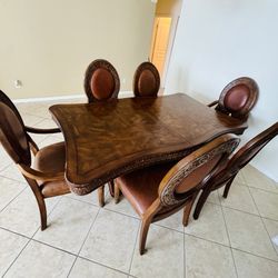 Elegant Wood Dining Table Set w/ 8 Chairs – Extendable to Seat 8