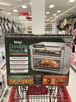 Ninja Double Stack XL Countertop Oven and Air Fryer with SmartFinish & DualZone Technology DCT601: Stainless Steel, Convection Bake, Air Fry