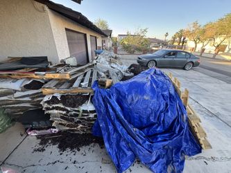 FREE MULCH AND HARD PLASTIC SHEDS FREE MUST TAKE ALL 