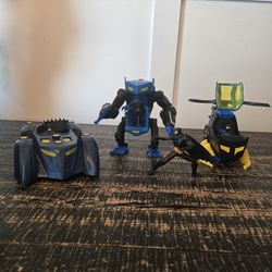 Batman Car Helicopter Fighter Set