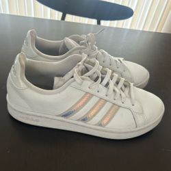 Adidas Grand Court White Iridescent Sneakers
