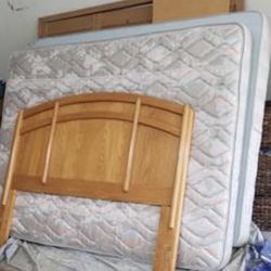 Nice Queen Bed With Box spring And Frame With Head Board