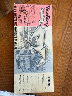 1965 Mustang Owners Manual
