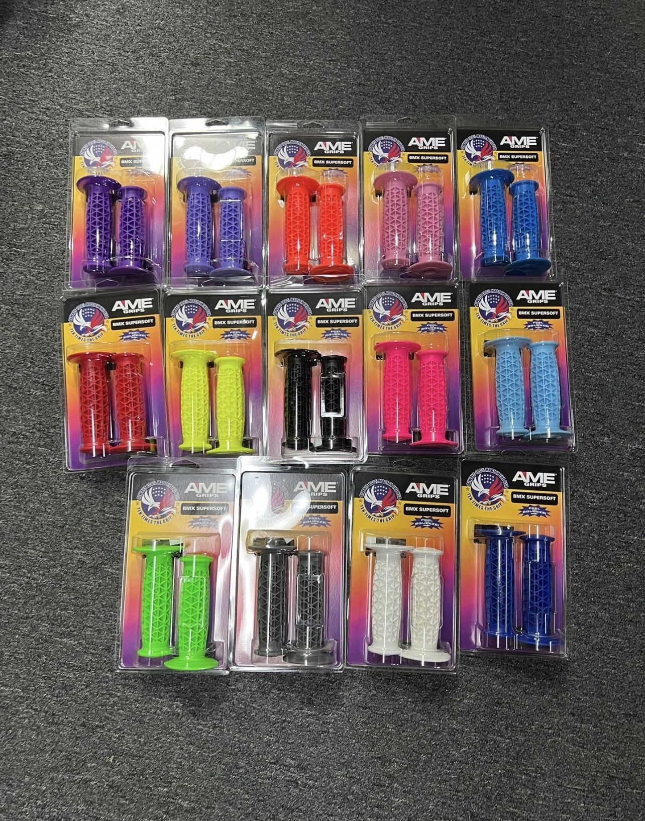 AME Super Soft Supersoft BMX Bicycle Grips flange less, For you vintage old school BMX bike! $15