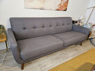 Mcm vintage style gray couch