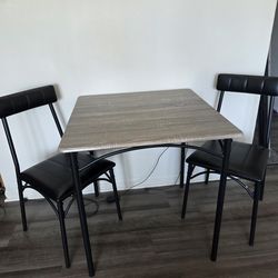3pc Kitchen Dining Set, Modern, Square Table