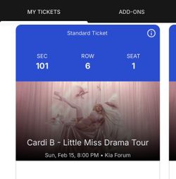 Cardi B Little Miss Drama Tour Sun Feb 15th