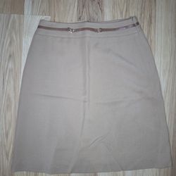 Jones New York Tan Pencil Skirt Knee-length Work Size 10