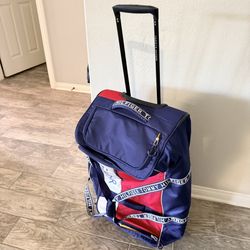 Tommy Hilfiger - Rolling / Carry on Suitcase 28" Red & Blue with Handle