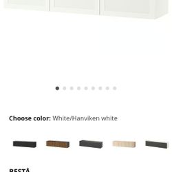 Ikea BESTA TV Cabinet With Frosted Doors