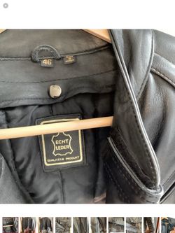 ECHT Leder size 46 (XXL) motorcycle leather jacket with liner $150