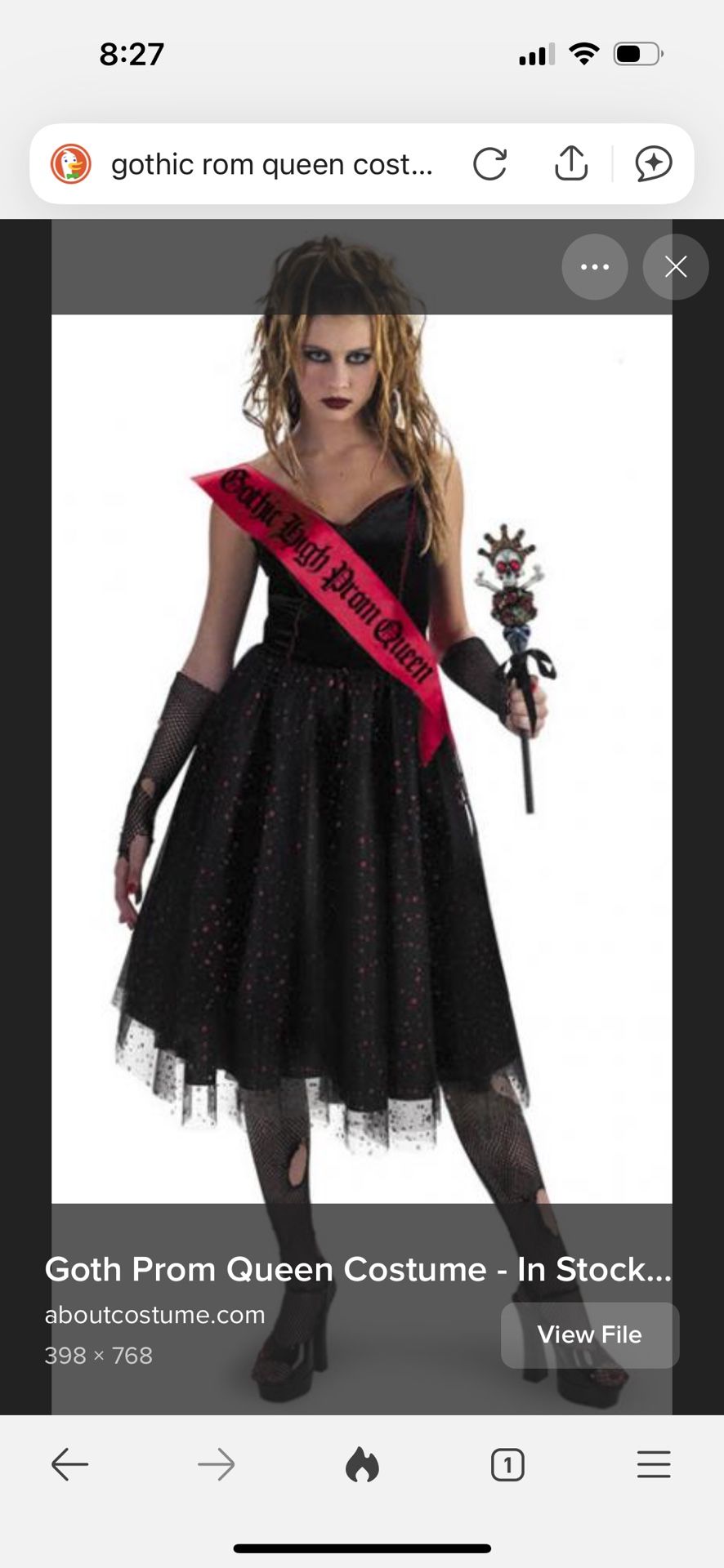 Gothic prom queen accessories