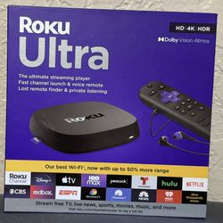 Roku - Ultra Streaming Device 4K/HDR/Dolby Vision, Voice Remote with Headphone Jack