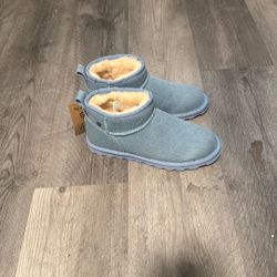 Denim Blue Women Bear paw Boots