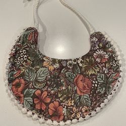 Billy Bibs (reversible Burgundy Checkers & Floral)