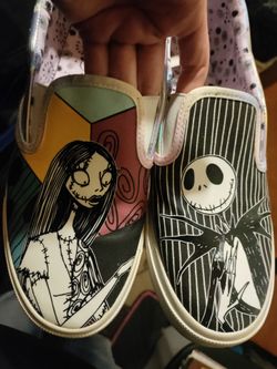 Nightmare Before Christmas Ladies Slip Ons