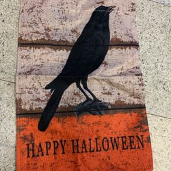 Primitive Halloween Garden Flag 